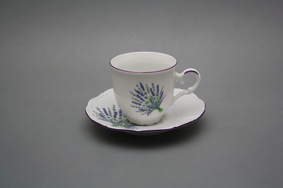 Cup high 0,135l with saucer Ofelia Lavender FL č.1