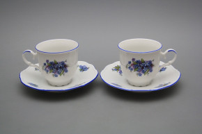 Cup high 0,135l with saucer Ofelia Forget-me-not AL