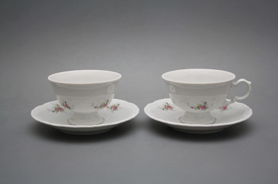 Tea cup 0,16l and saucer Maria Louise Pink roses BB č.1