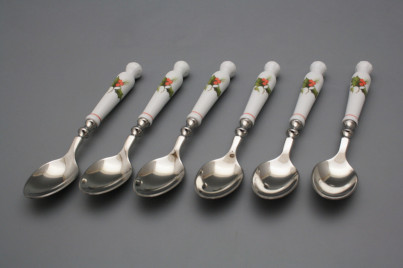 Set of teaspoons Bohemia 1987 Poinsettia 6-piece CL č.1