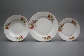 Plate set Rose Strawberries 24-piece CCL