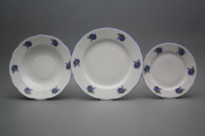 Plate set Rose Forget-me-not 36-piece AAL