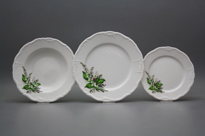 Plate set Marie Louise Lilies of valley 18-piece HBB č.1