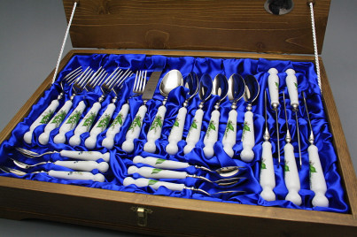 Set of cutlery Bohemia 1987 with box Lilies of valley 24-piece BB č.1