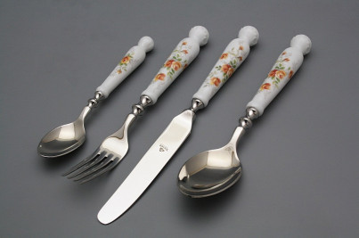 Set of cutlery Bohemia 1987 Tea roses 4-piece BB č.1