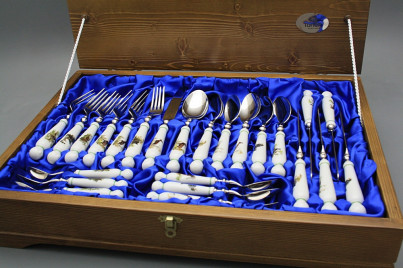 Set of cutlery Bohemia 1987 with box Gamekeepers 24-piece ZL č.1