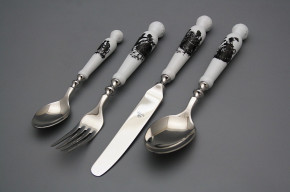 Set of cutlery Bohemia 1987 Rococo dolls 4-piece BB