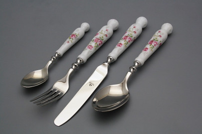 Set of cutlery Bohemia 1987 with box Pink roses 24-piece BB č.1
