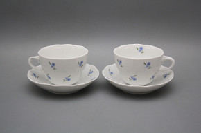 Cup high with saucer BZB Rokoko Forget-me-not Sprays BB