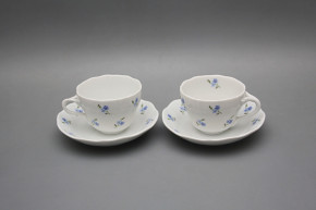 Cup high with saucer A1A1 Rokoko Forget-me-not Sprays BB