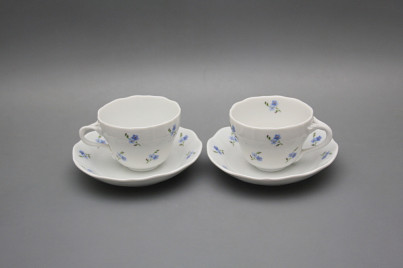 Cup high with saucer A1A1 Rokoko Forget-me-not Sprays BB č.1