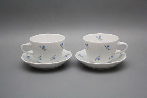 Cup high with saucer A2A1 Rokoko Forget-me-not Sprays BB