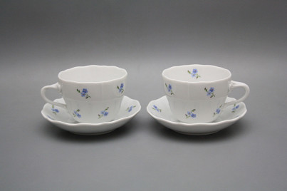 Cup high with saucer A2A1 Rokoko Forget-me-not Sprays BB č.1