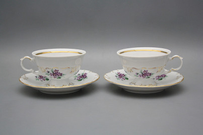 Tea cup 0,16l and saucer Maria Louise Sweet violets GL LUX č.1