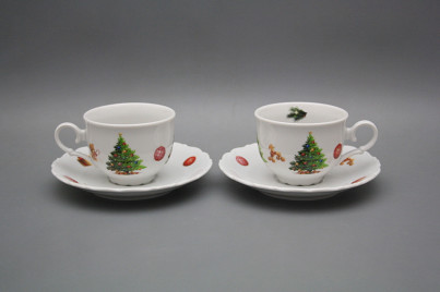 Tea cup 0,18l with saucer Ofelia Christmas Tree BB č.1