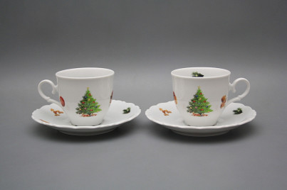 Coffee cup 0,18l and saucer Ofelia Christmas Tree BB č.1