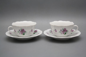 Cup low with saucer C1ZC1 Rokoko Sweet violets BB
