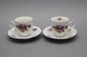 Cup high 0,135l with saucer Ofelia Pansy FL