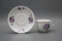 Tea cup 0,18l with saucer Ofelia Violets FL č.2