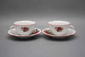 Cup low with saucer C1ZC1 Rokoko Winter Bouquet CL