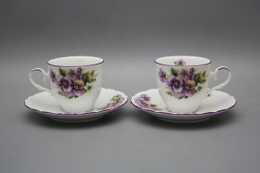 Coffee cup 0,18l and saucer Ofelia Pansy FL