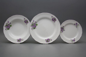 Plate set Ofelia Violets 18-piece CFL
