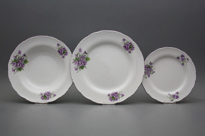 Plate set Ofelia Violets 18-piece CFL č.1