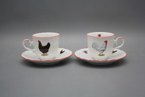 Coffee cup 0,18l and saucer Ofelia Hens CL