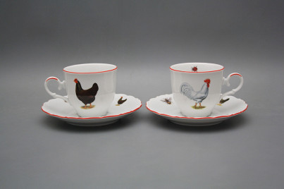 Coffee cup 0,18l and saucer Ofelia Hens CL č.1