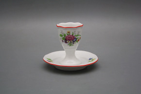Egg cup with stand Rokoko Meissen bouquet CL