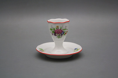 Egg cup with stand Rokoko Meissen bouquet CL č.1