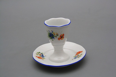 Egg cup with stand Rokoko Field flowers AL č.1