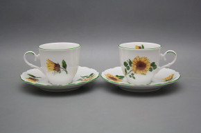 Coffee cup 0,18l and saucer Ofelia Sunflowers ZL