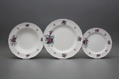 Plate set Ofelia Sweet violets 12-piece KFL č.1