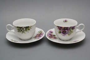 Tea cup 0,18l with saucer Ofelia Pansy BB