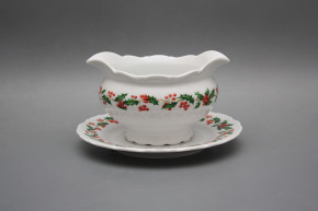 Sauceboat 0,4l with saucer Ofelia Christmas holly BB