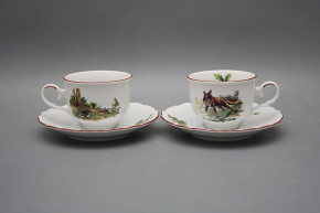 Tea cup 0,18l with saucer Ofelia Forest game HL