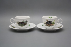 Tea cup 0,18l with saucer Ofelia Forest game BB