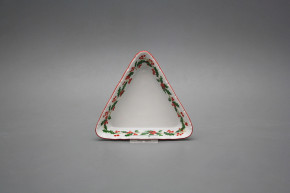 Dish triangular 15cm Verona Christmas holly KCL