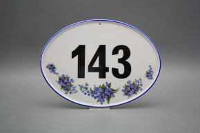 Door tag large House number Forget-me-not AL