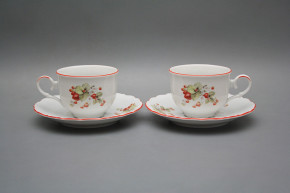 Tea cup 0,18l with saucer Ofelia Strawberries CL