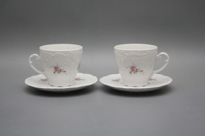 Coffee cup 0,15l and saucer Opera Pink roses BB
