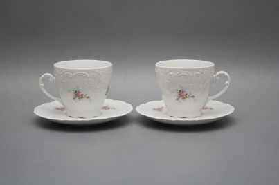 Coffee cup 0,15l and saucer Opera Pink roses BB č.1