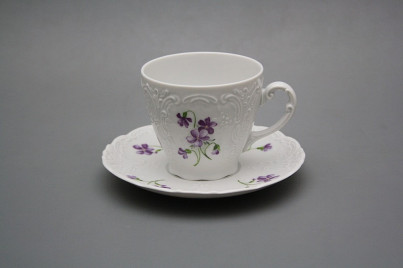 Coffee cup 0,15l and saucer Opera Violets BB č.1