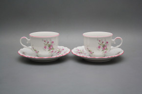 Tea cup 0,18l with saucer Ofelia Pink roses RL