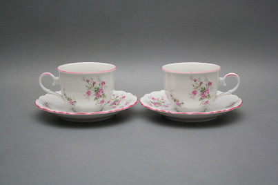 Tea cup 0,18l with saucer Ofelia Pink roses RL č.1