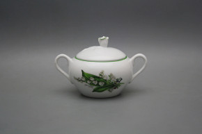 Sugar bowl 0,3l with handles Rokoko Lilies of valley ZL