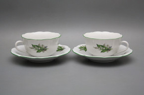 Cup low with saucer C1ZC1 Rokoko Lilies of valley ZL