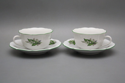 Cup low with saucer C1ZC1 Rokoko Lilies of valley ZL č.1