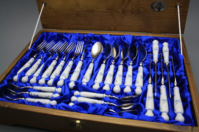 Set of cutlery Bohemia 1987 with box Forget-me-not Sprays 24-piece AL č.1